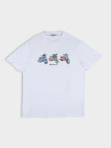 Scooter Spray Tee - White