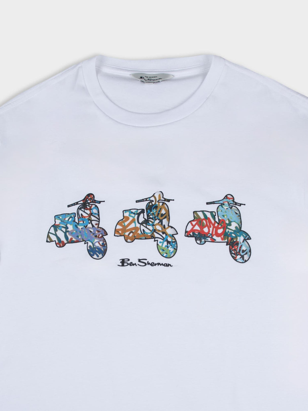 Scooter Spray Tee - White