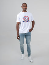 ABRASION DENIM SLIM FIT - Light Blue