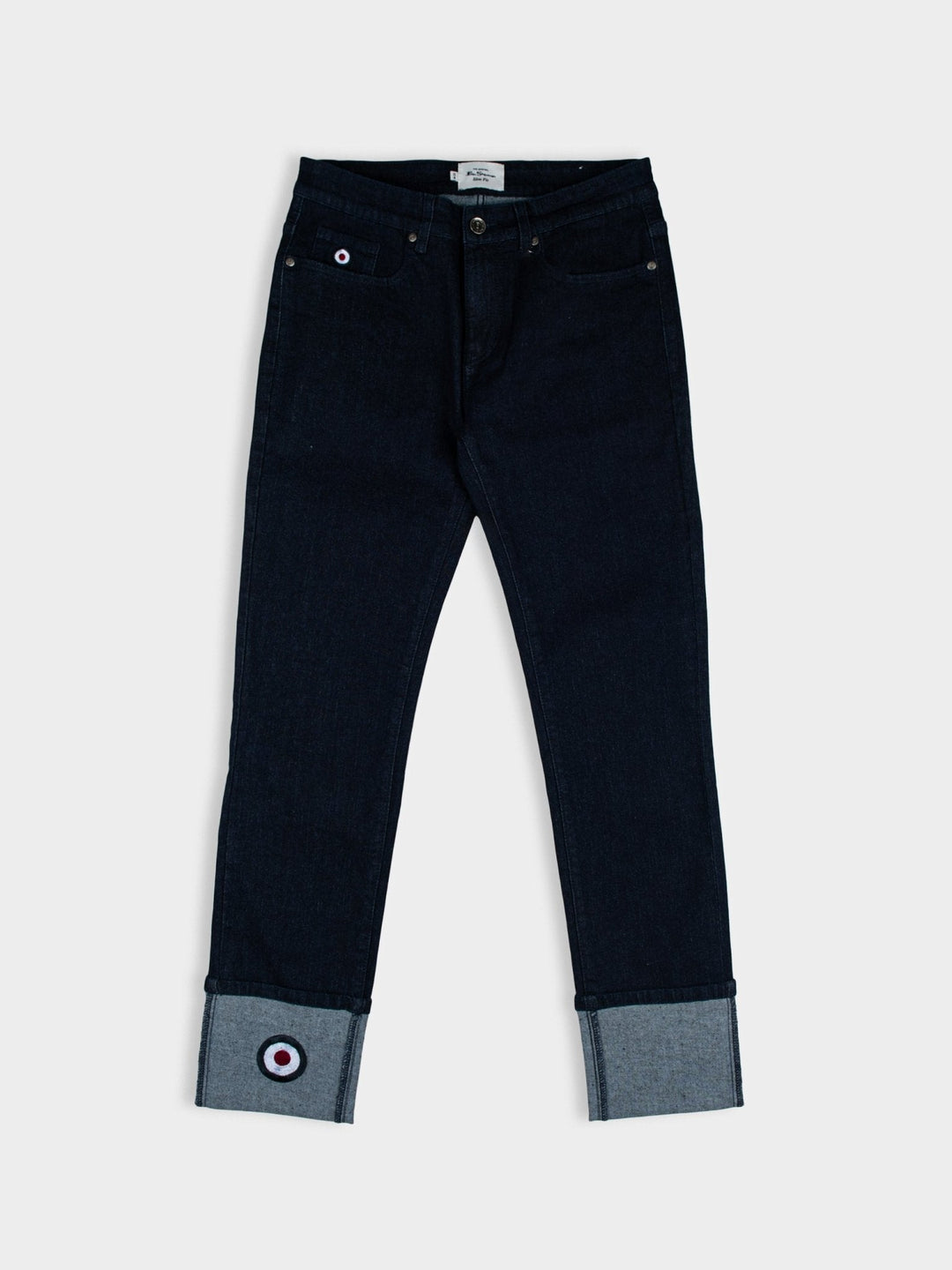 Target turn up slim fit denim - Dark Blue - view 7