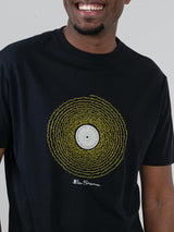 Sound Wave Record Tee - Black
