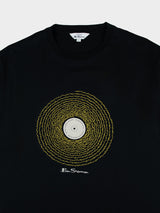 Sound Wave Record Tee - Black
