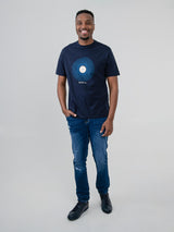 Sound Wave Record Tee - Navy