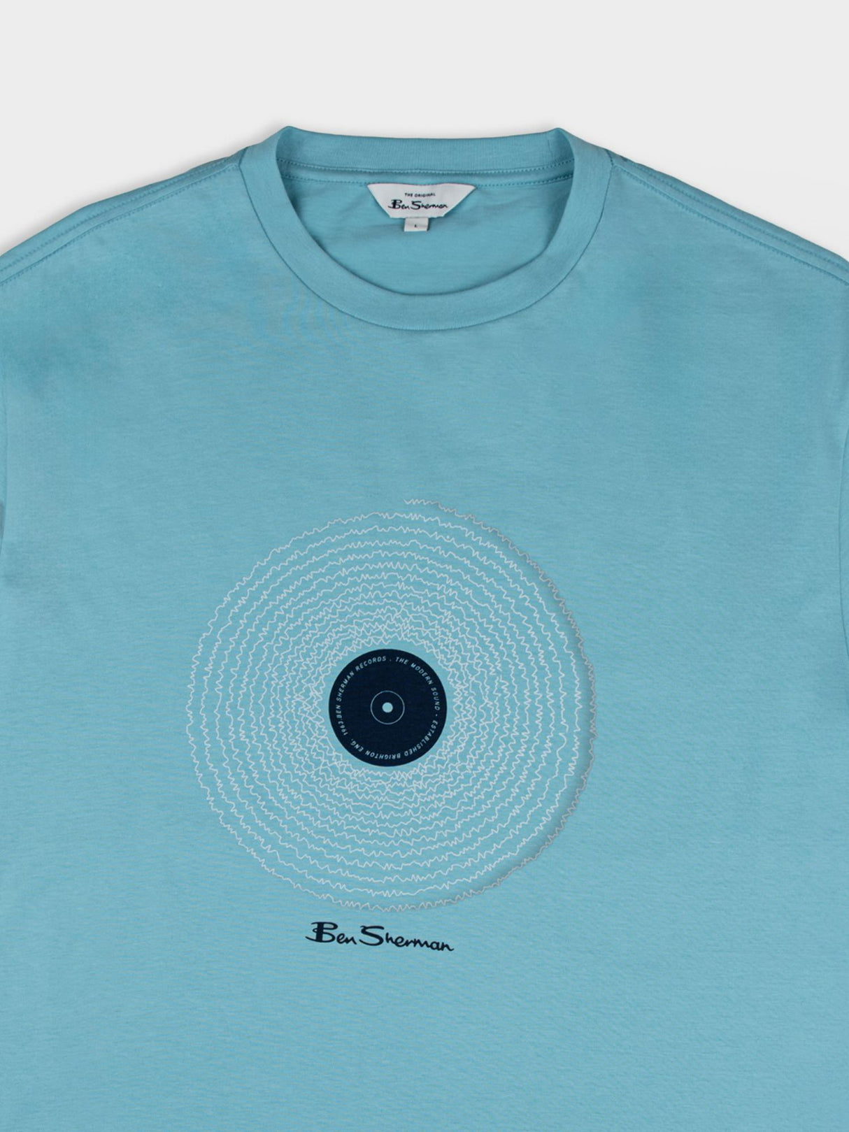 Sound Wave Record Tee - Retro Blue