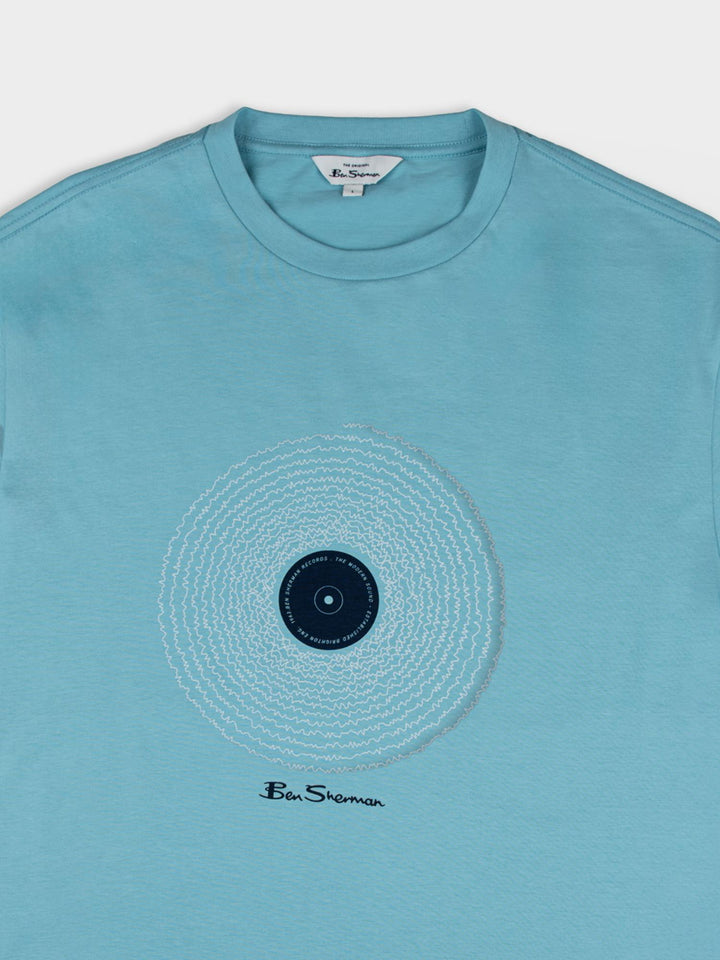 Sound Wave Record Tee - Retro Blue - view 6