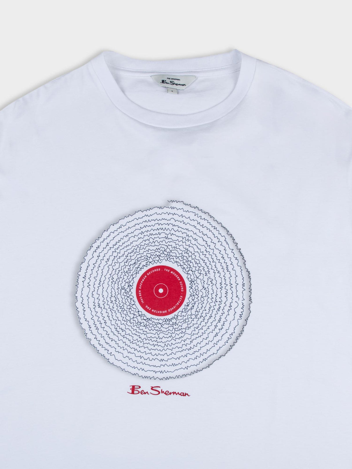 Sound Wave Record Tee - White