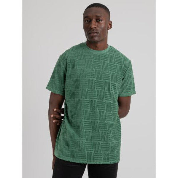 Terry Textured Tee - Rich Fern