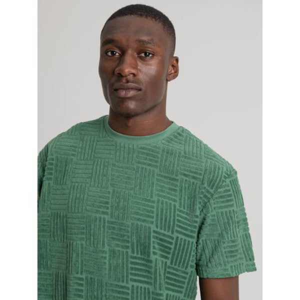 Terry Textured Tee - Rich Fern