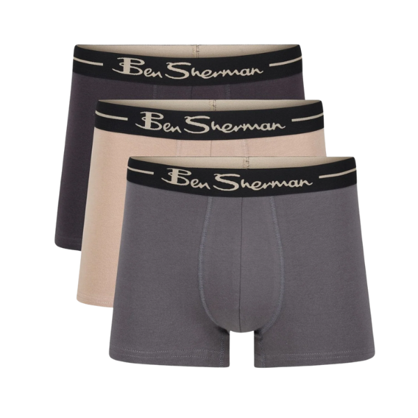 TRUNKS 3PK - GREY / SAND