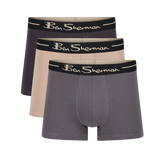 TRUNKS 3PK - GREY / SAND