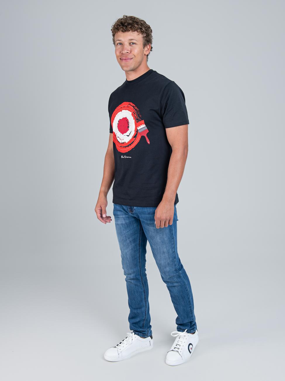 Target Brushstroke T-Shirt - Black
