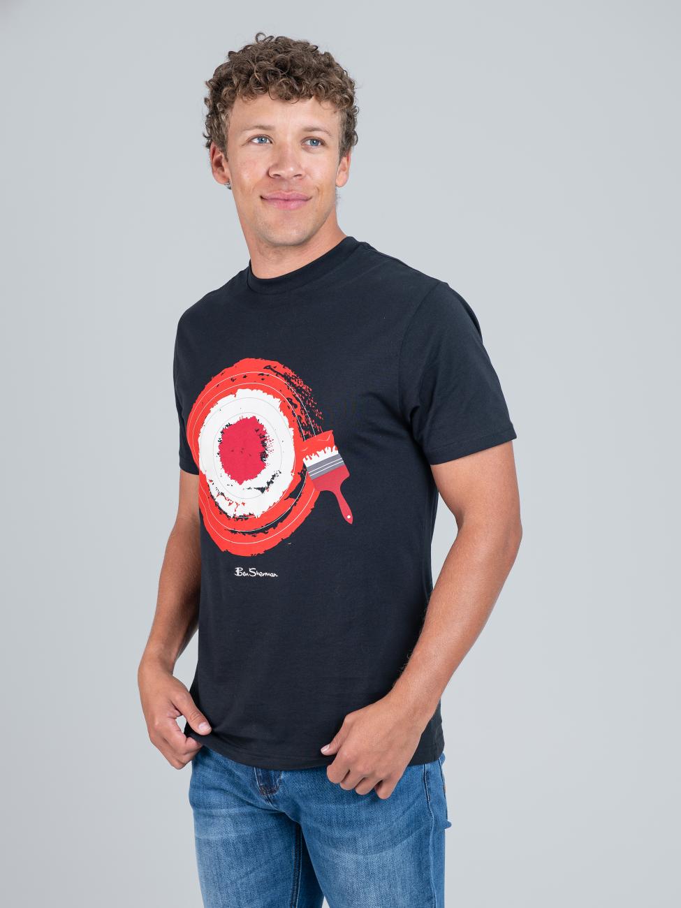 Target Brushstroke T-Shirt - Black