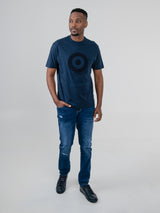 Target Towelling Applique Tee - Navy