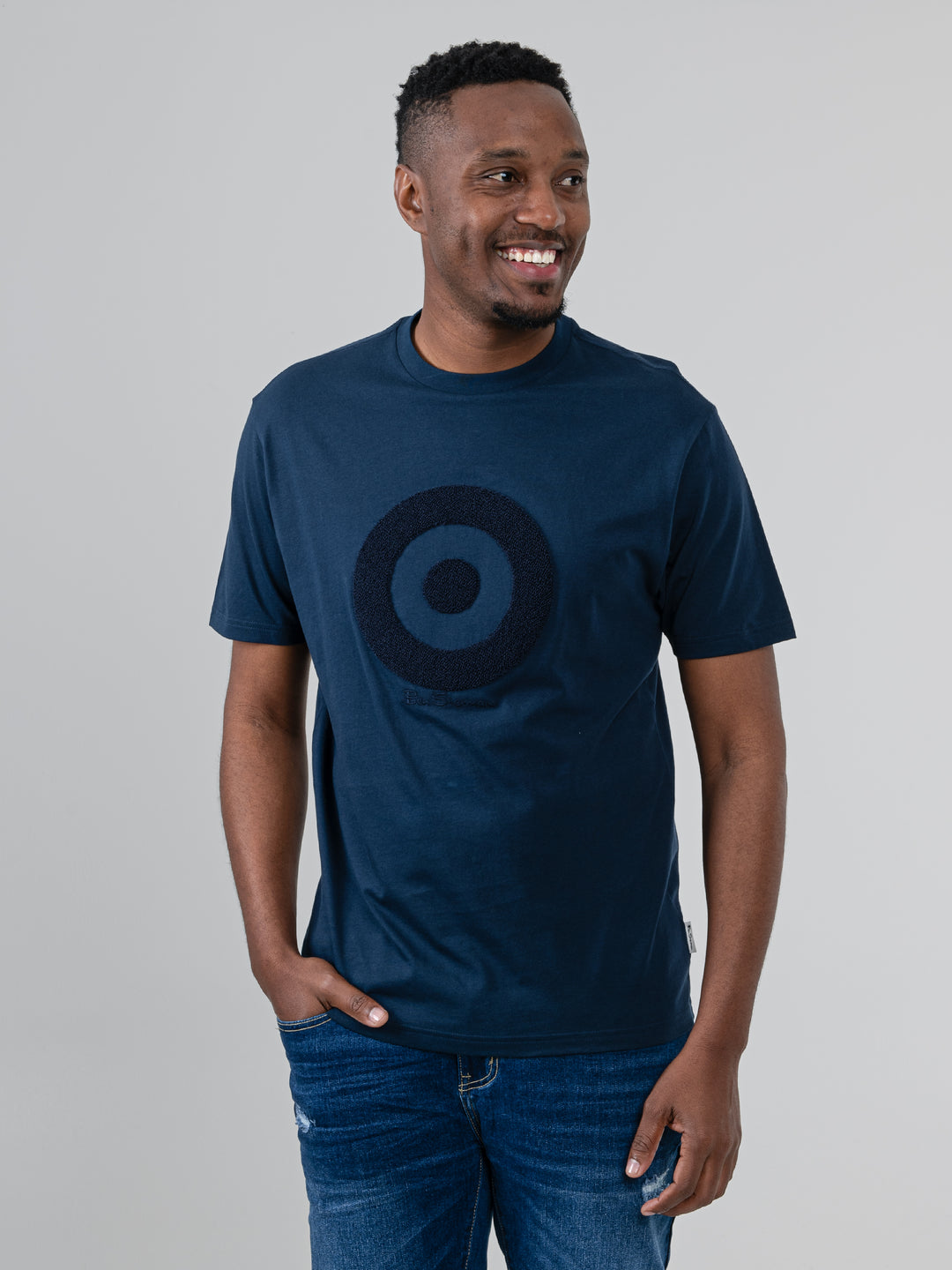 Target Towelling Applique Tee - Navy