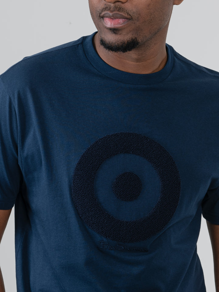 Target Towelling Applique Tee - Navy - view 3