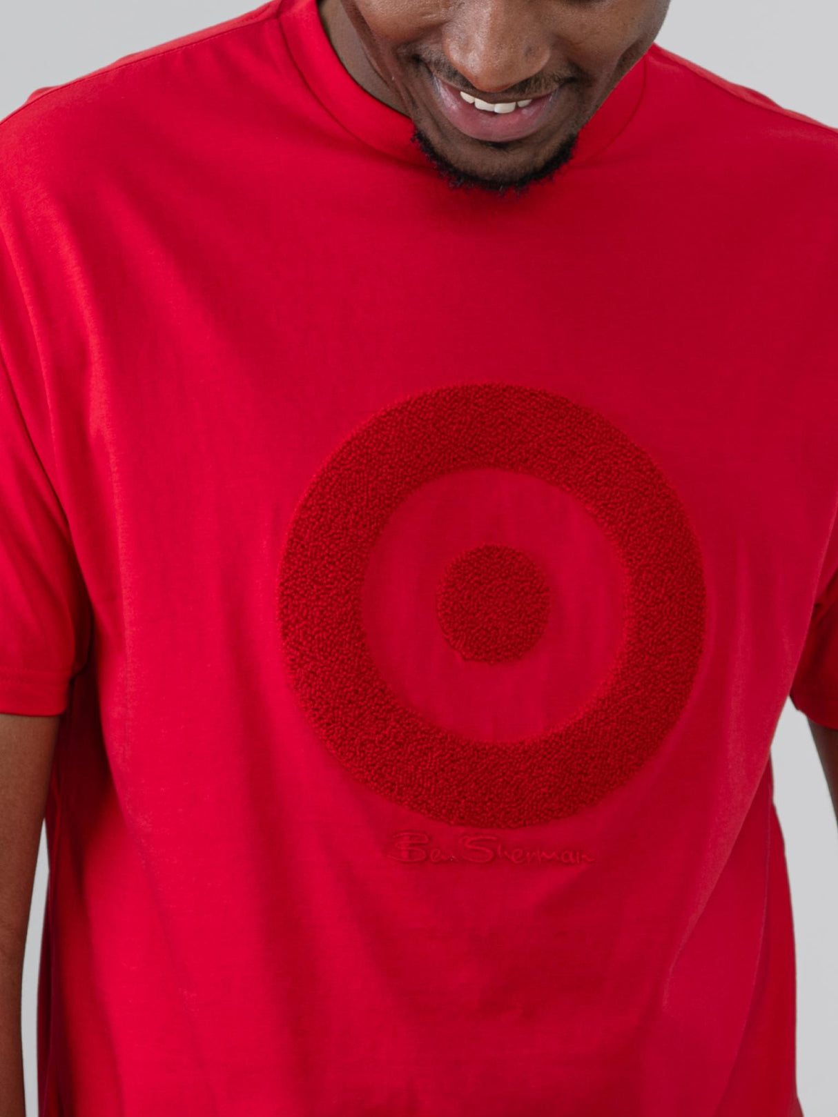 Target Towelling Applique Tee - Red