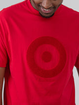 Target Towelling Applique Tee - Red