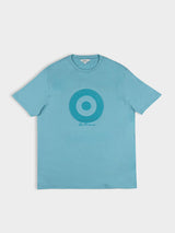 Target Towelling Applique Tee - Retro Blue