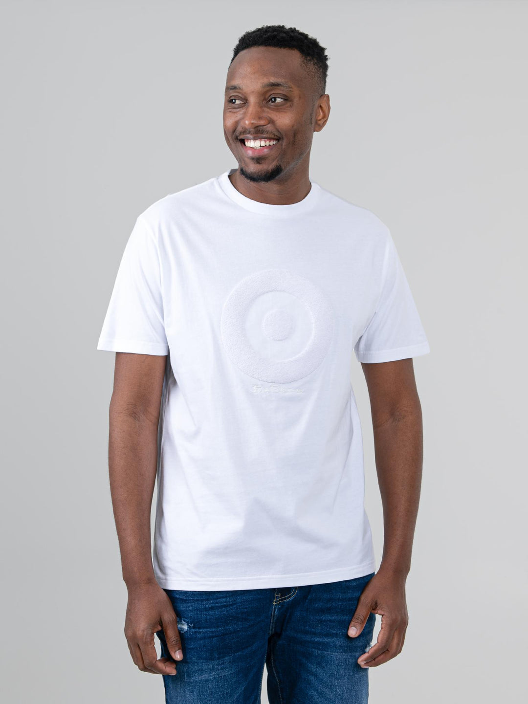 Target Towelling Applique Tee - White