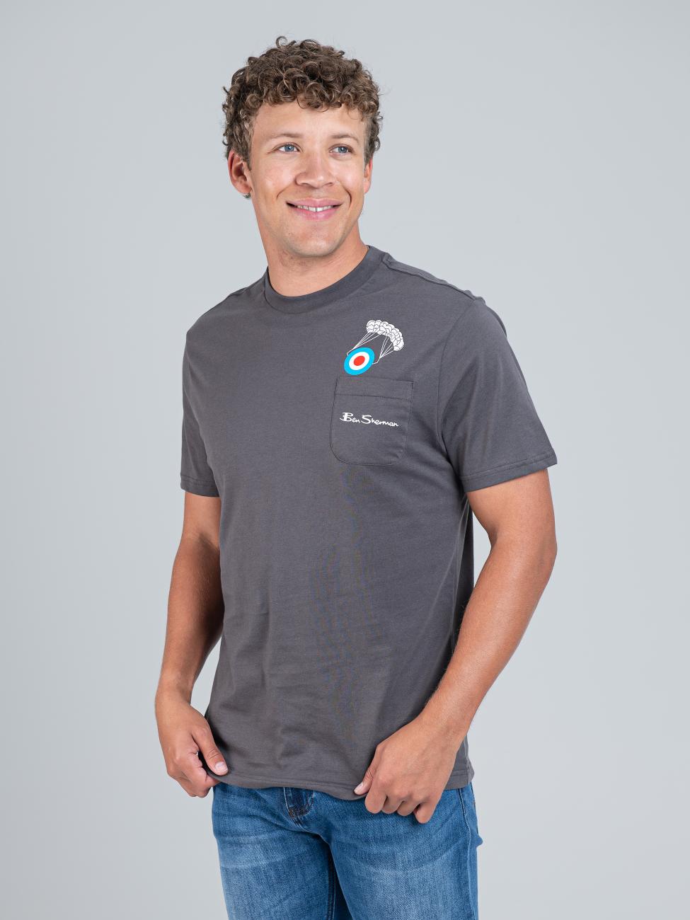 Target Parachute Tee - Charcoal