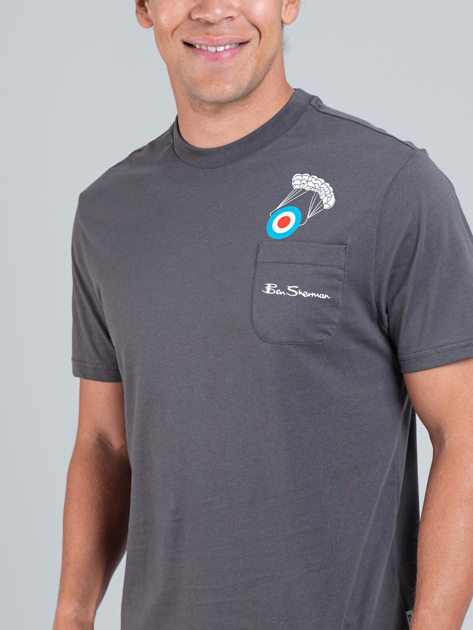 Target Parachute Tee - Charcoal