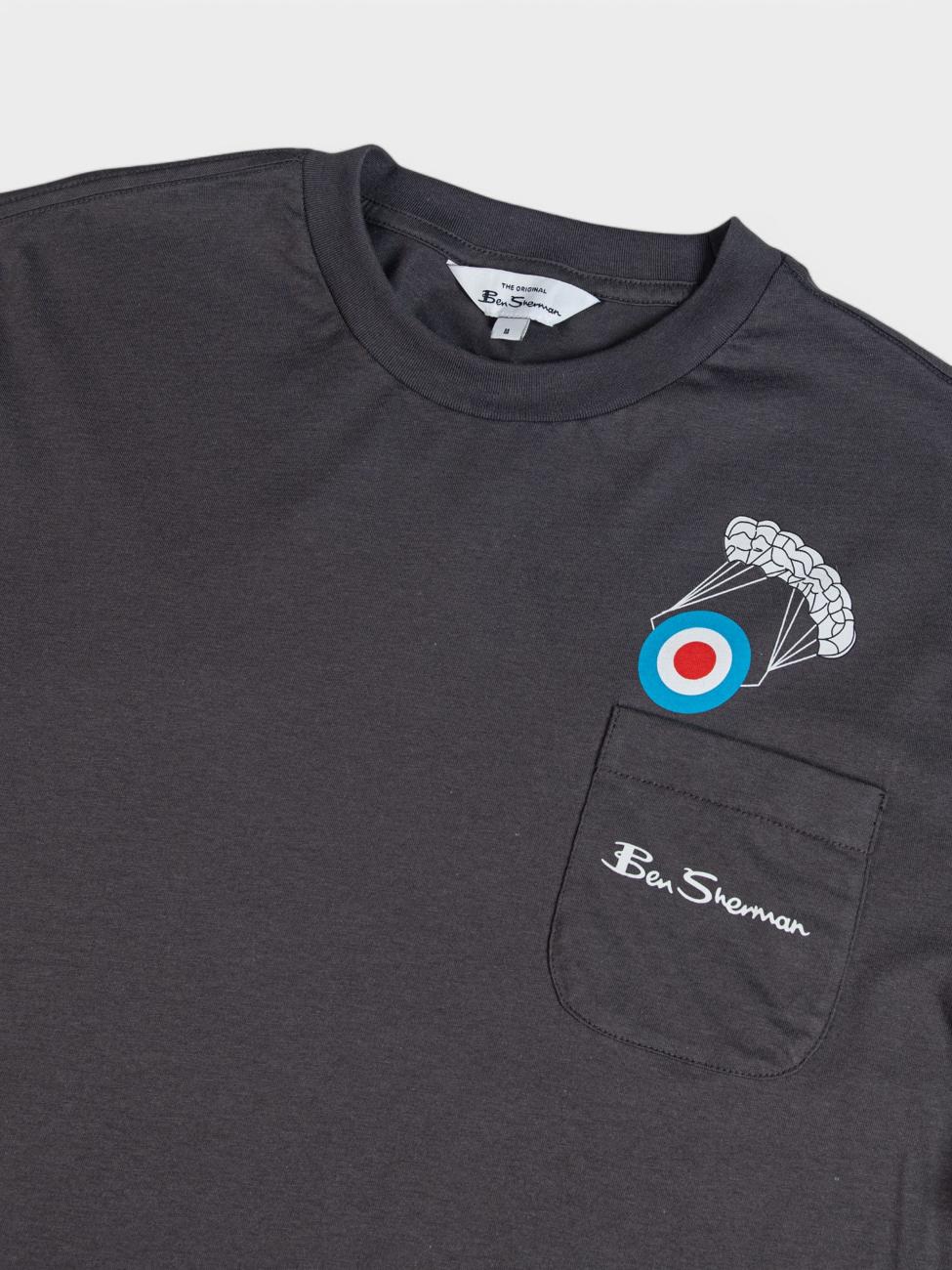 Target Parachute Tee - Charcoal