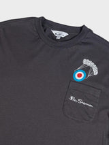 Target Parachute Tee - Charcoal