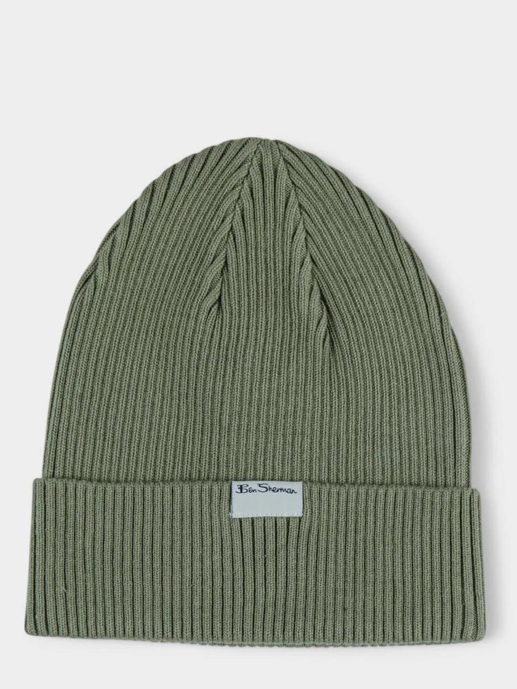 TARGY RIB BEANIE - OLIVE