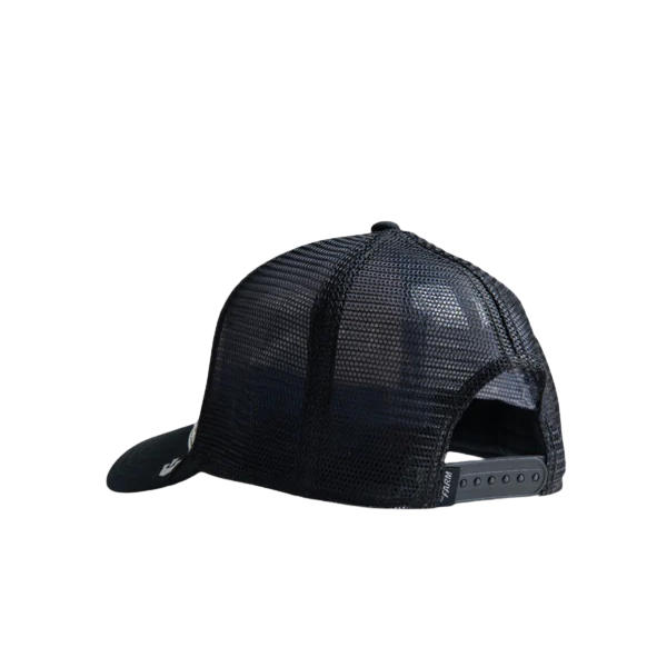Back view of Goorin Bros The Queen Bee Black/White Mesh Cap