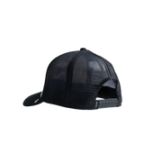 Back view of Goorin Bros The Queen Bee Black/White Mesh Cap