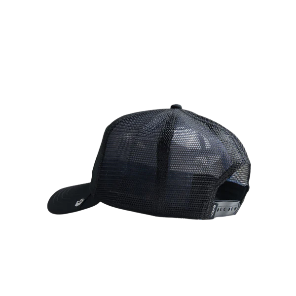 Back view of Goorin Bros The Trout Fish Black Mesh Cap