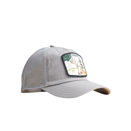 Side view Goorin Bros Thisaway Trucker Grey Mesh Cap
