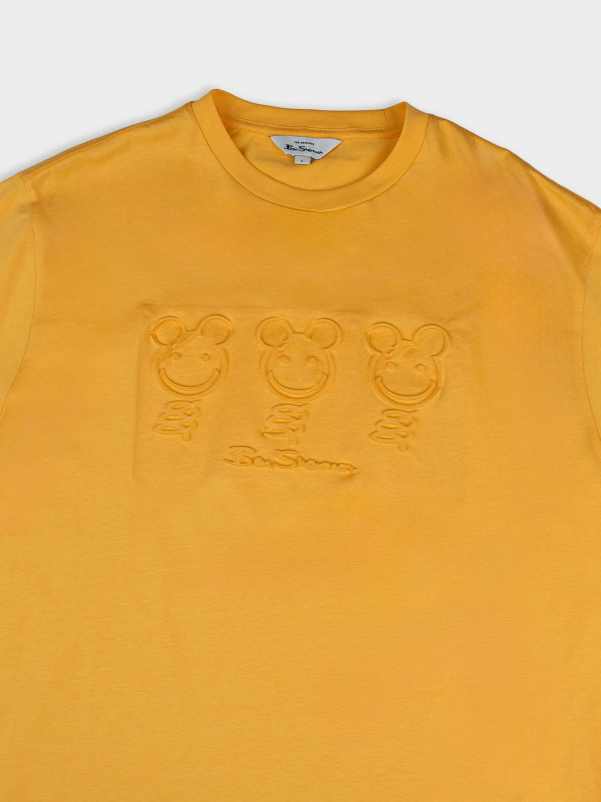 Trio Embossed Happy Bears - Banana