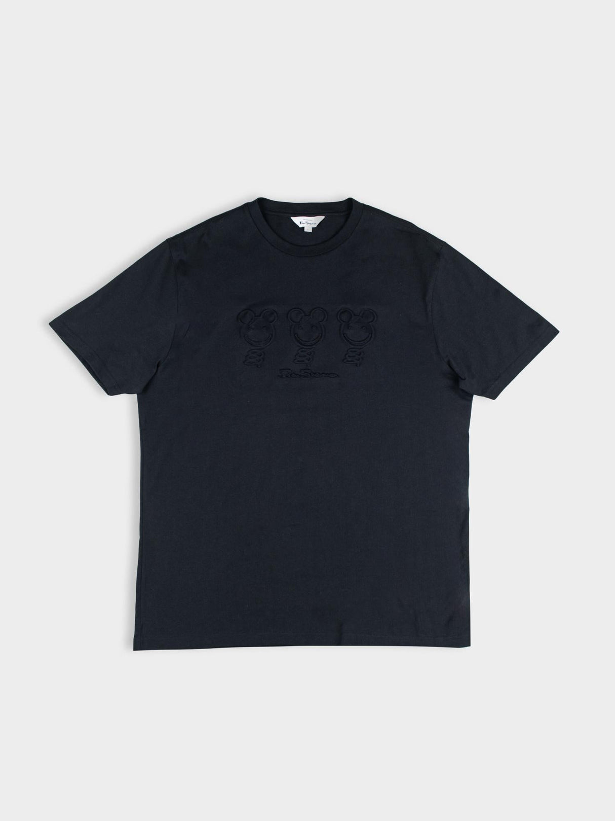 Trio Embossed Happy Bears - Black