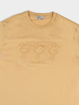 Trio Embossed Happy Bears - New Wheat