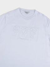 Trio Embossed Happy Bears - White