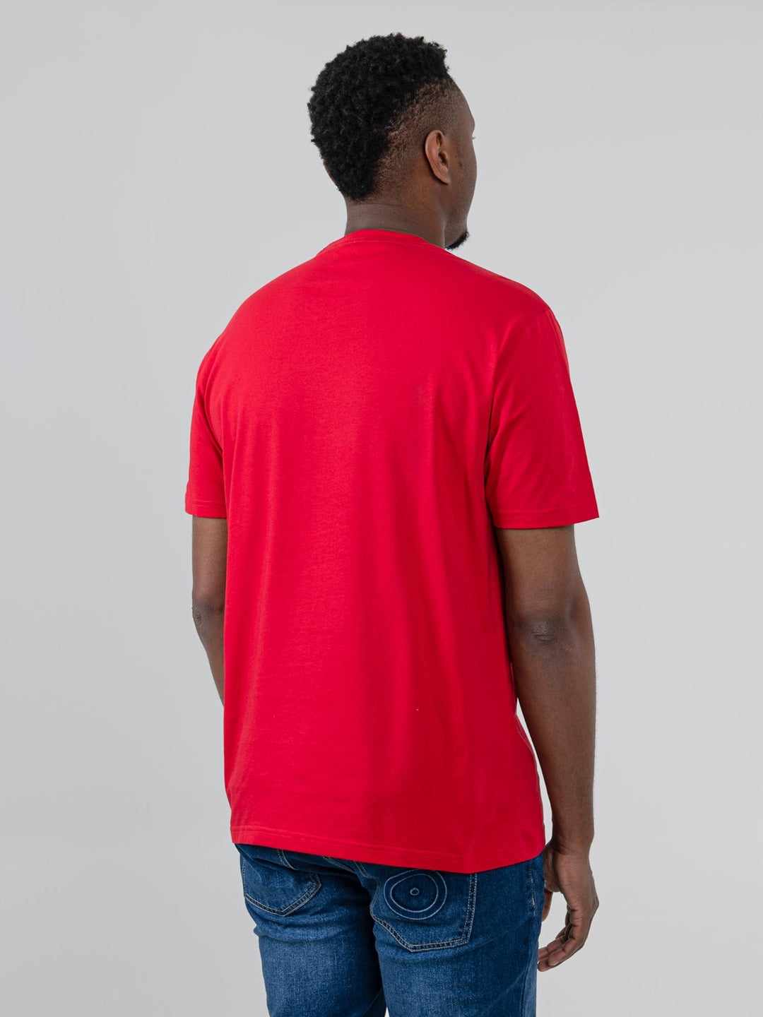 Ben Sherman Turn It Up Tee in Red – back view of men&
