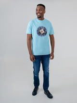 Turn It Up Tee - Retro Blue