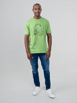 Typography Headphones Tee - Piquant Green