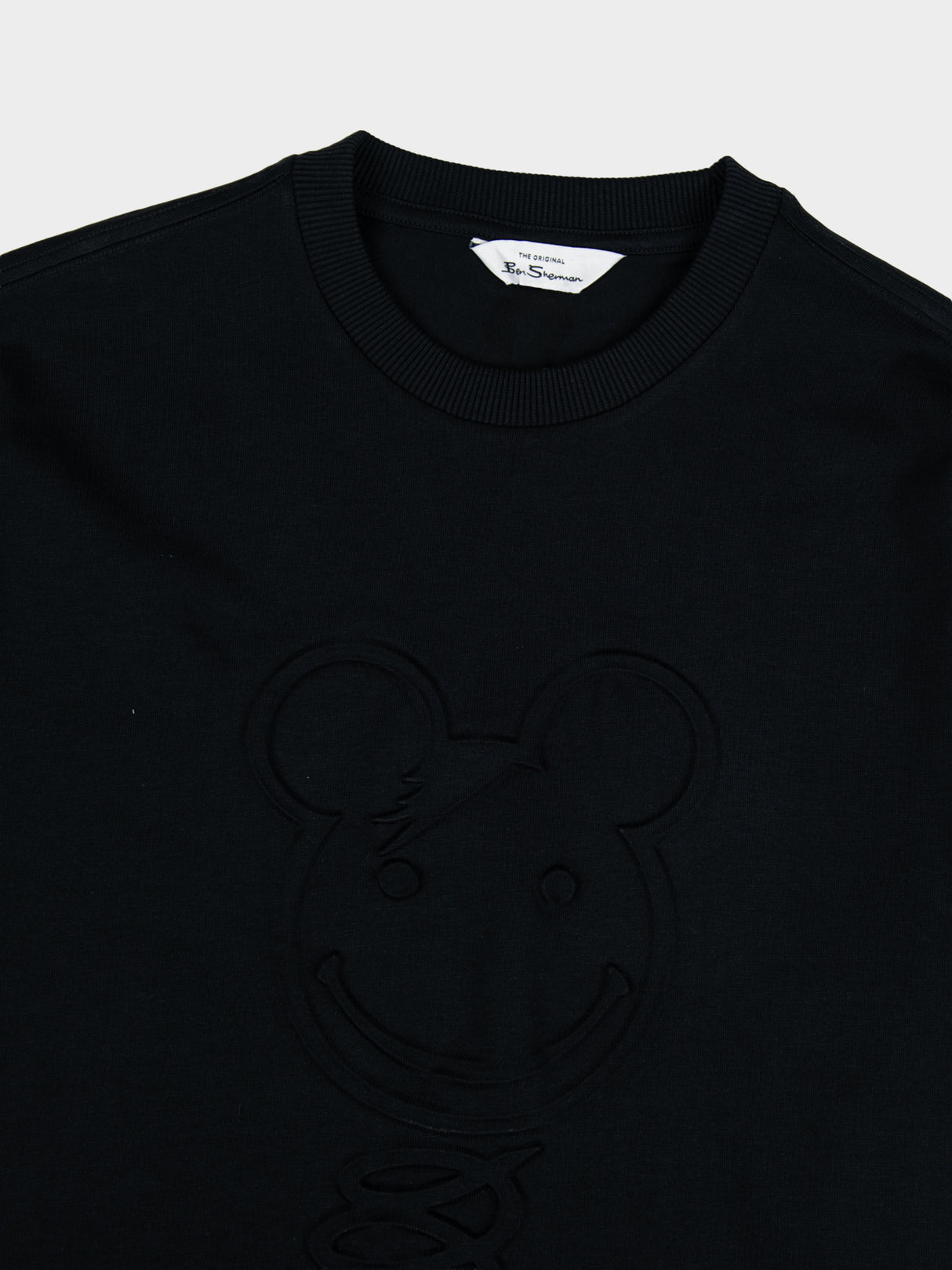 3D EMBOSSED BEAR 260G TEE SHIRT - BLACK