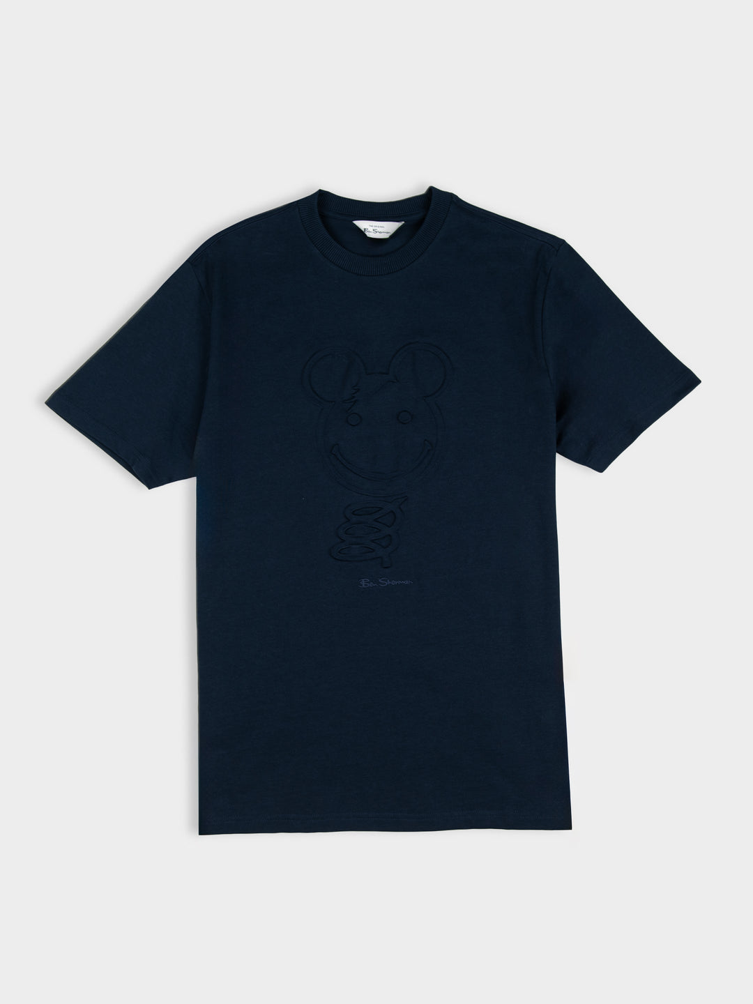3D Embossed Bear 260g Tee Shirt - Navy