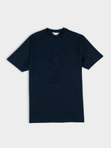 3D EMBOSSED BEAR 260G TEE SHIRT -NAVY