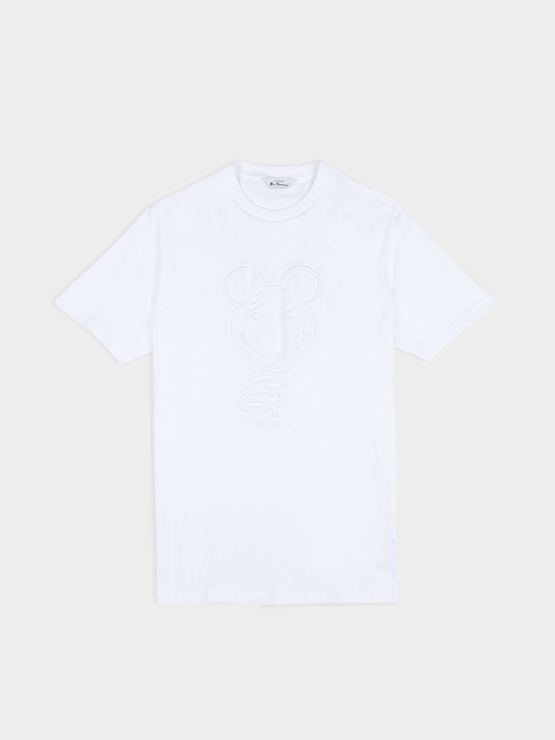 3D Embossed Bear 260g Tee Shirt - White