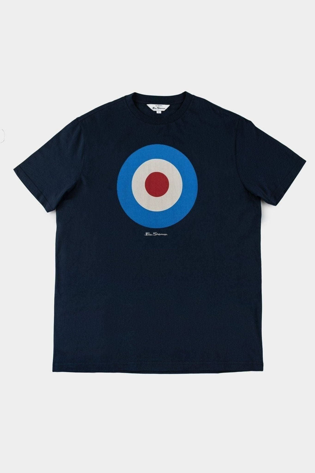 Ben Sherman Target Tee Navy Flat Lay - Signature Mod Target Logo T-Shirt Product Shot