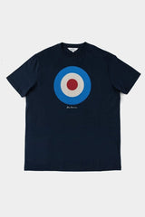 Ben Sherman Target Tee Navy Flat Lay - Signature Mod Target Logo T-Shirt Product Shot