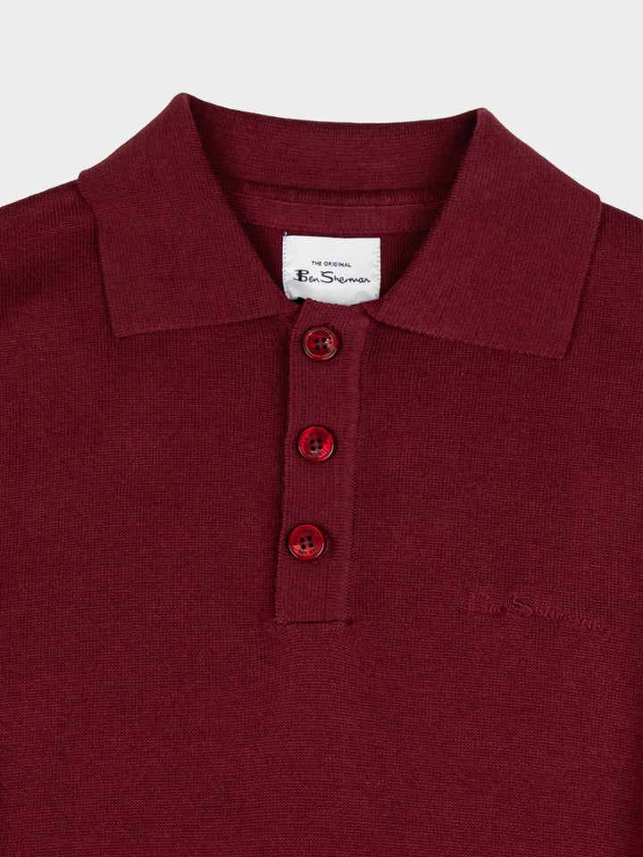 Knit Sportshirt - Berry - view 2