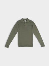 KNIT SPORTSHIRT - OLIVE NIGHT