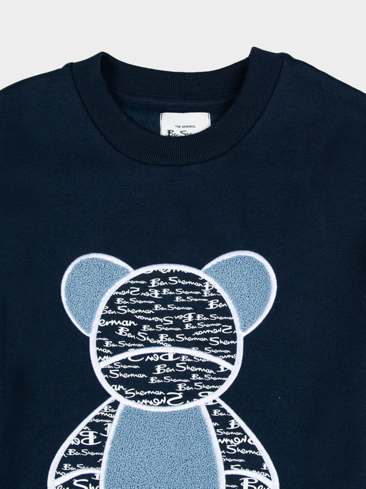 Bear Crew Sweater - Navy - view 2