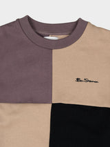 Colour Block Panel Crew Sweater - Cornstalk