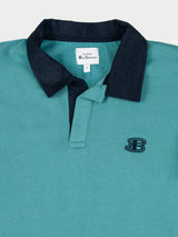B Polo Sweater - Aqua Teal